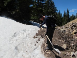 snow on mt. pride trail